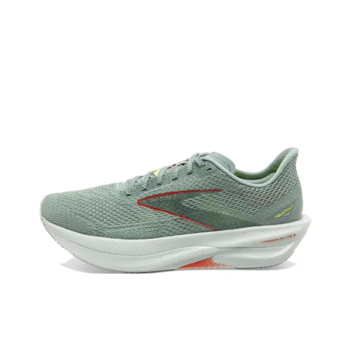 3 Унисекс x Brooks Hyperion Elite Шокабойящие амортизаторы Устойчивый к истиранию Низкий топ Беговые кроссовки Унисекс Зеленый