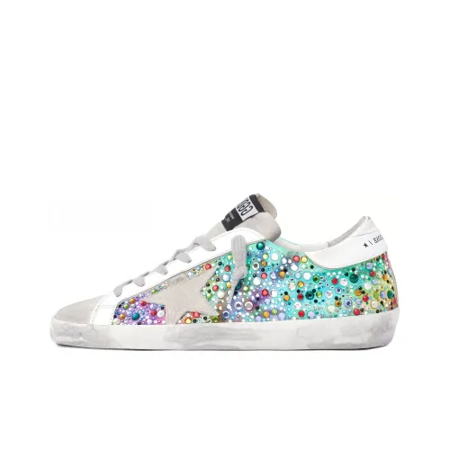 Golden Goose Супер Звезда Низкий Топ Стильный Скейтбординг Женские Многоцветный Потертый