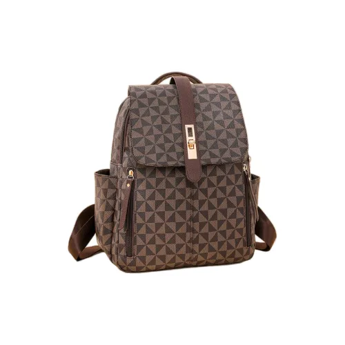 BAODIDAISHU ПУ (полиуретан) Рюкзак Стандартный Женский Коричневый Черный Экрю