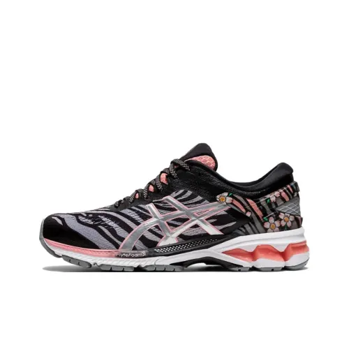 Asics Gel Kayano 26 Low Top Беговые кроссовки Женские Черный Розовый
