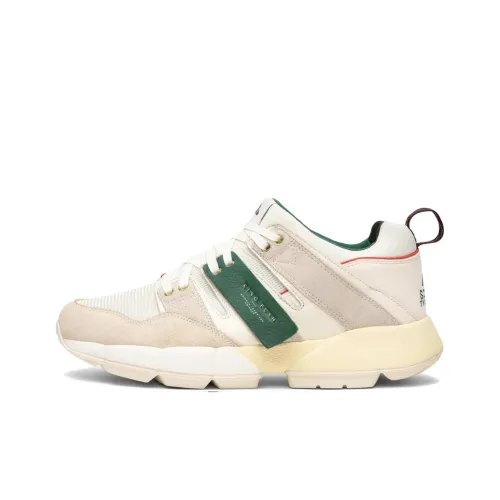 Adidas Амортизация Износостойкие Низкие Кроссовки для Бега Мужские Бежево-Зеленые