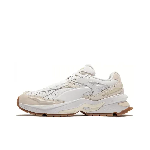 PUMA Нано Slip-Resistant Abrasion-Resistant Низкий Топ Марафон Беговые кроссовки Унисекс Белый Серый