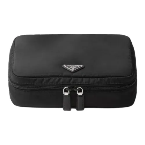 PRADA Переработанный нейлон сумка для хранения средний размер унисекс черный