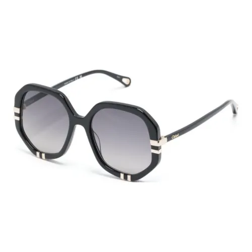 Chloe Акриловые Ацетатные Очки с Нерегулярной Формой Солнцезащитные Очки Женские Черные