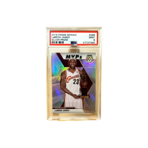 PANINI LeBron James 2019 Knight Mosaic Regular Season MVP Trophy Green Mosaic Refraction PSA9 Certified Cards 1 Pack