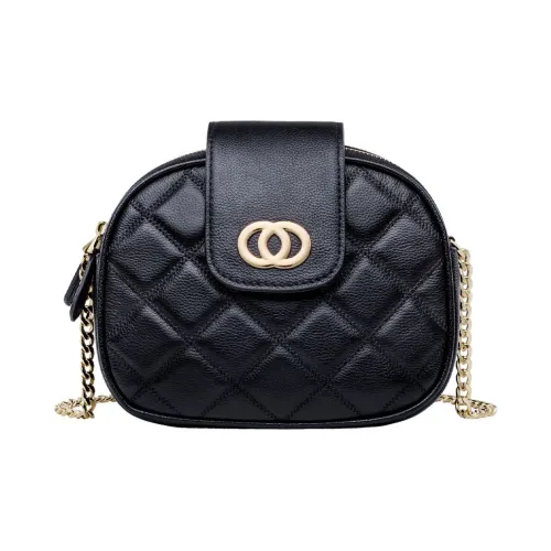 ZOOLER Сумка через плечо из натуральной коровьей кожи стандартная женская черная молочно-чайная