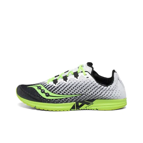 Saucony Slip Resistant Abrasion Resistant Низкий Топ Беговые кроссовки Мужские Зеленый Серый Черный Широкий Женские