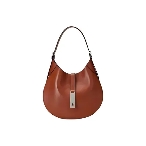 Polo Ralph Lauren Polo ID Коровья кожа Сумка через плечо Маленькая Женская Коричневая