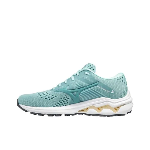 Mizuno Wave Inspire 17 Амортизаторы Уменьшающие Удар Дышащие Устойчивые к Сцеплению Устойчивые к Износу Низкий Топ Беговые Кроссовки Женские