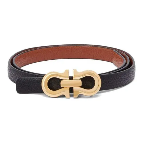 FERRAGAMO Телячья кожа Кожаные ремни Женские Черный