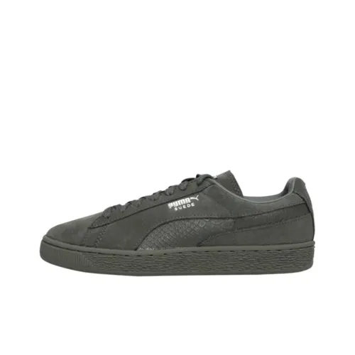 PUMA Suede Series Классический MONO Reptile Low Топ Скейтборд Кроссовки Мужские Коричневые