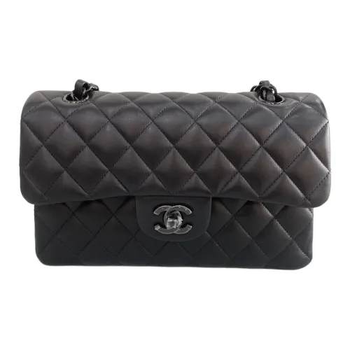 CHANEL Classic Flap CF Sheepskin Crossbody Bag Shoulder Bag Small Women's Black CHANEL Classic Flap CF Овчина Сумка через плечо Сумка на плечо Маленькая Женская Черная