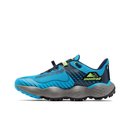 Columbia Montrail Беговые кроссовки Низкий верх Синий Серый Желтый Мужской