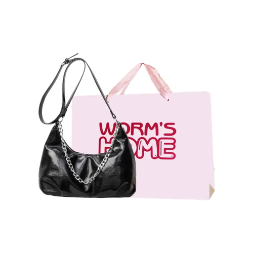 Worm's Home ПУ (полиуретан) Сумка через плечо Сумка Сумка через плечо Стандартная Женская Белая Серебряная Черная