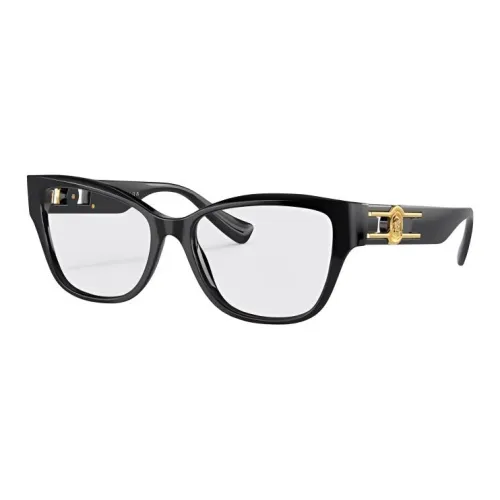 VERSACE Ацетатные оправы для очков "Кошачий глаз" Унисекс Черные