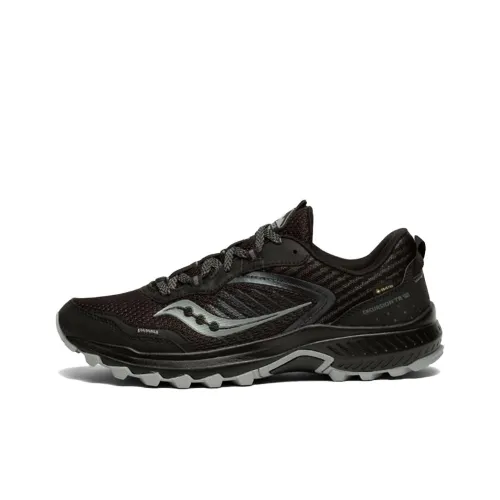 Saucony Excursion TR15 Амортизаторы Slip-resistant Abrasion-resistant Низкий топ Беговые кроссовки Мужские Черные