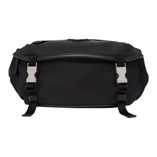 PRADA Переработанный нейлон с кожей Saffiano Сумка через плечо сумка на плечо Мужская Черная