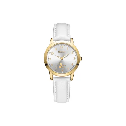 Disney Кварцевый механизм Женские Mickey Watch 33 мм Белый