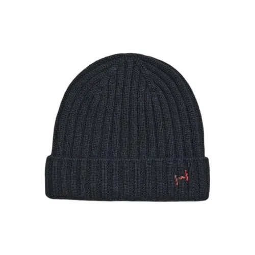 HERMES Кашемир Переработанный шелк шапки-бини мужской синий