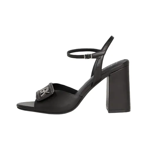 CALVIN KLEIN One Ремень Сандалии 9 см Женские Черные