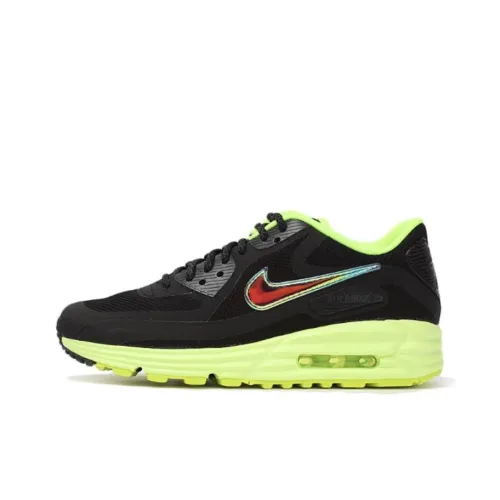 Nike Air Max LUNAR Беговые кроссовки Низкий топ Черный Зеленый Унисекс