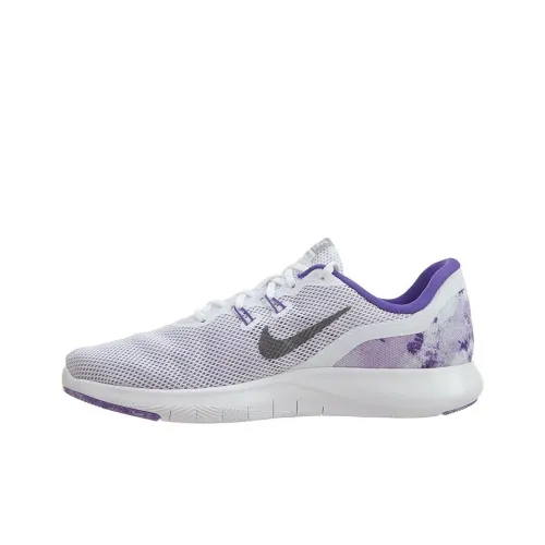 Nike Flex Trainer 7 Беговые кроссовки Низкий топ Белый фиолетовый Унисекс