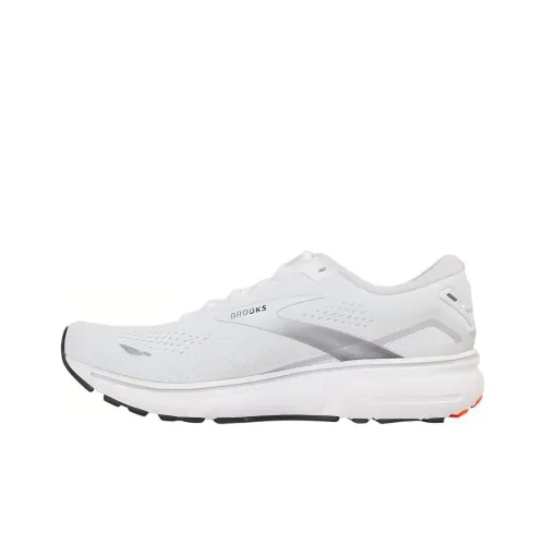 Brooks Ghost 15 Легкий Низкий Топ Тренировочные Беговые Кроссовки Мужские Белые