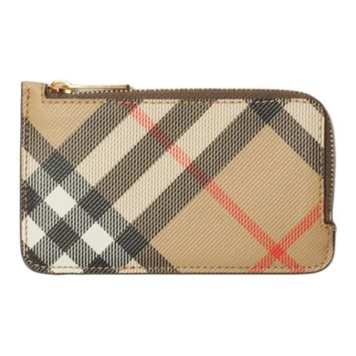 Burberry Полиуретанный держатель для карт стандартный женский песочный