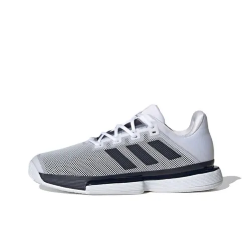 Adidas Solematch Bounce Slip-Resistant Низкие Беговые Кроссовки Мужские Белые Черные
