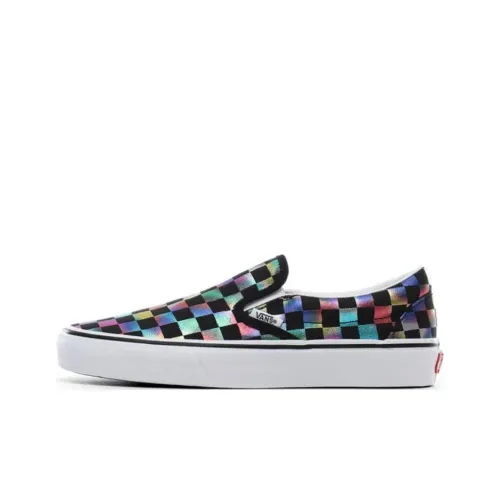 Vans Slip On Rainbow Check Classic Low Top Скейтборд Кроссовки Женские Rainbow Checkerboard