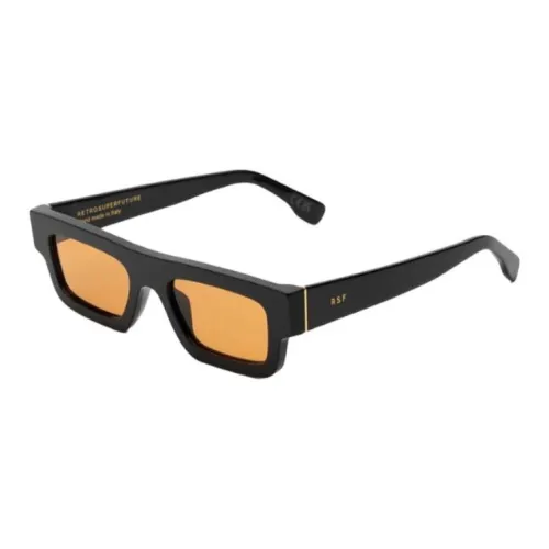 Retrosuperfuture Ацетат Прямоугольные Солнцезащитные очки Женские Черные