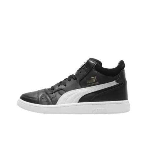 PUMA Becker MID Топ Кроссовки для скейтбординга Унисекс Черный Белый