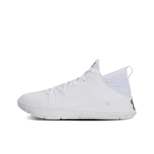 Under Armour Амортизация Легкий Rebound Низкий Топ Баскетбольные кроссовки для игры Унисекс Белый