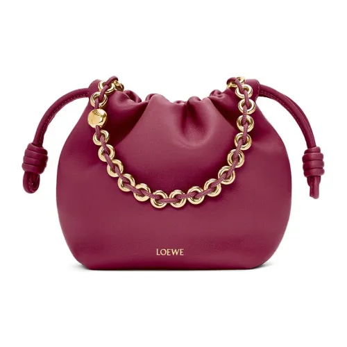 LOEWE Flamenco Nappa Sheepskin Crossbody Clutch Mini Women's Purple