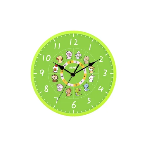 HENSE Кварцевый Movement Унисекс Настенные часы Зеленый