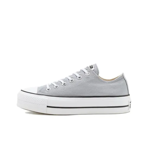 Converse Chuck Taylor All Star Seasonal Цвет Платформа Низкий Топ Кеды Женские Серый Белый
