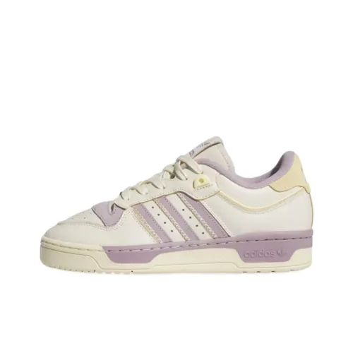 Adidas Originals Rivalry Slip Resistant Abrasion Resistant Низкие Скейтбординг Кроссовки Женские Бежевый Фиолетовый Желтый