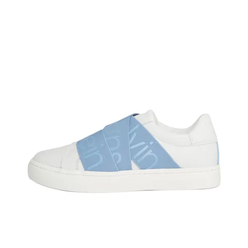 CKJ CALVIN KLEIN JEANS Низкие кроссовки для скейтбординга Женские Белые Синие