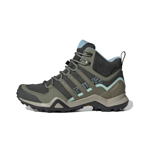 adidas Terrex SWIFT R2 MID GT Дышащий MID Топ Альпинизм Обувь Женские Зеленый