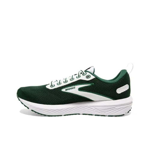 Brooks Revel 6 Амортизаторы Slip-resistant Low Top Повседневные Беговые кроссовки Мужские Зеленые