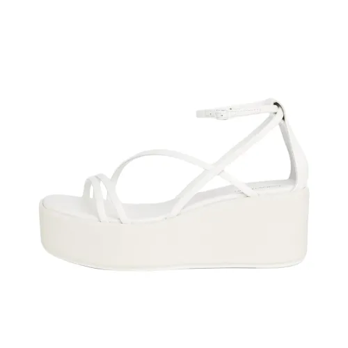 CALVIN KLEIN One Ремешок Сандалии 6 см Женские Белые