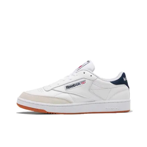 Reebok CLUB C 85 MU Покрытие Низкие Кроссовки для скейтбординга Унисекс Бежевый Черный