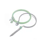 Зеленый кисточка браслет (1 пара)