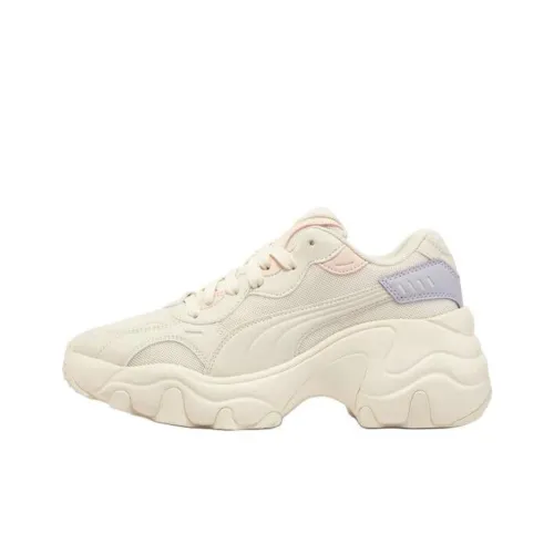 PUMA Pulsar Wedge Low Top Crepe Sneakers Экрю Light Purple Bamboo Peach 01 Женские