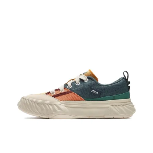 FILA Fosso Low-Top Canvas Shoes Beige Orange Men's
