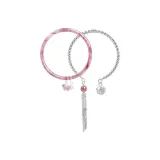 Розовый браслет с бахромой (1 пара)