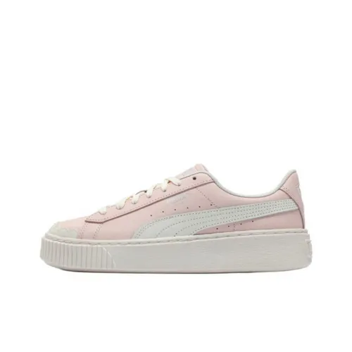 PUMA BASKET PLATFORM Low Топ Скейтборд Кроссовки Женские Розовые Белые