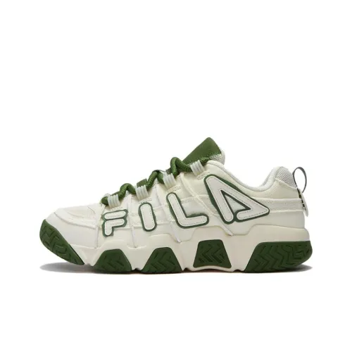 FILA FUSION Buster Пухлые туфли с амортизацией износостойкие низкие топы винтажные баскетбольные кроссовки мужской белый