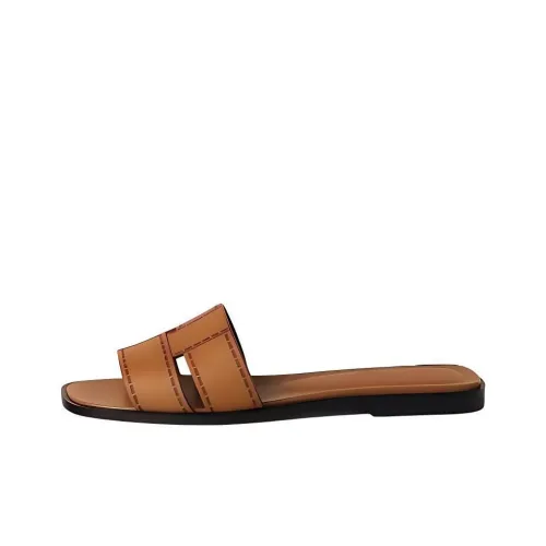 HERMES Слипоны Женские Коричневый