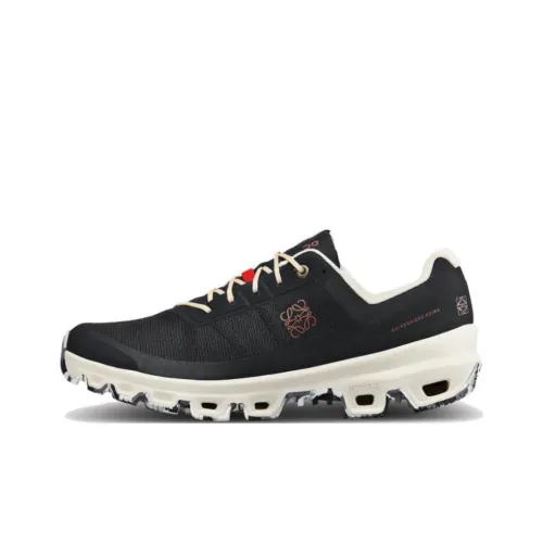 LOEWE x On Cloudventure Амортизаторы Shock Absorbers Противоскользящие и Устойчивые к Износу Низкий Топ Беговые кроссовки Женские Черный